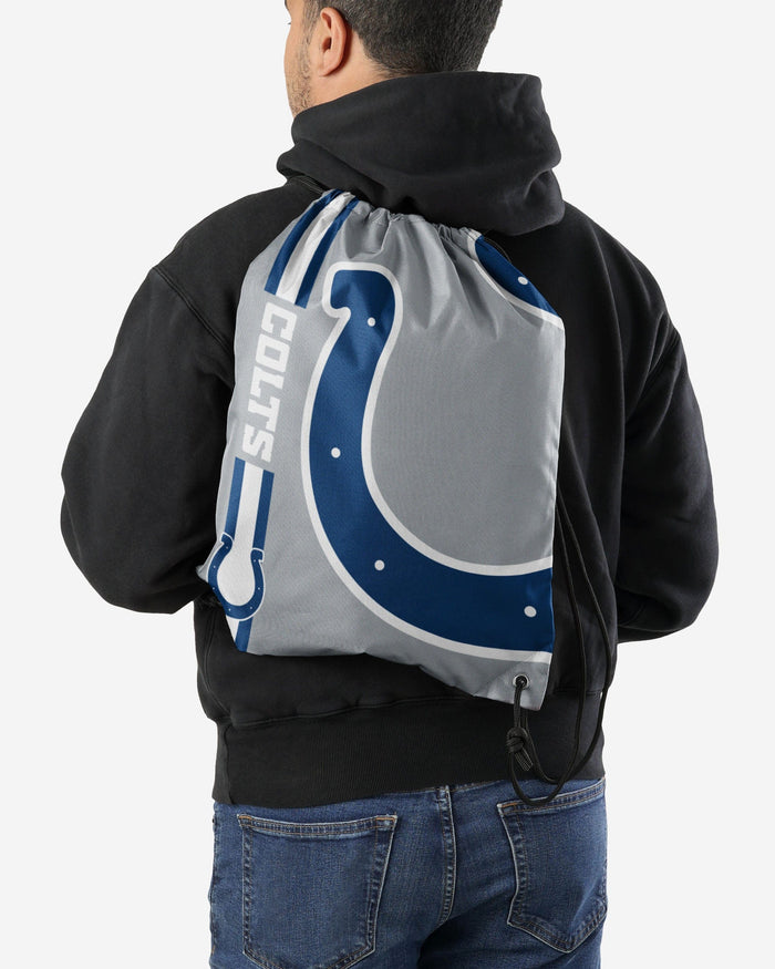 Indianapolis Colts Gray Alternate Color Big Logo Drawstring Backpack FOCO - FOCO.com