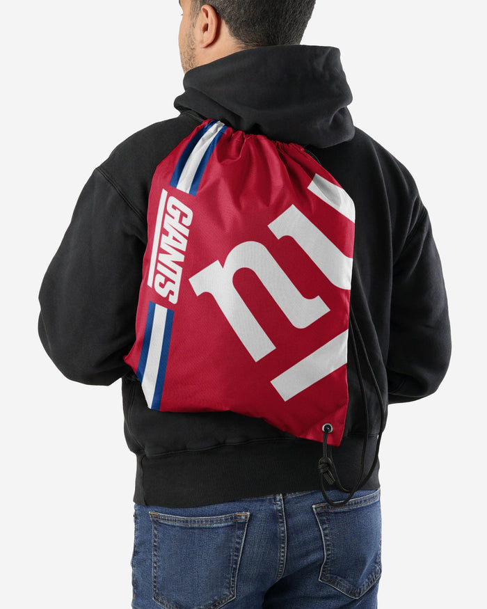 New York Giants Red Alternate Color Big Logo Drawstring Backpack FOCO - FOCO.com