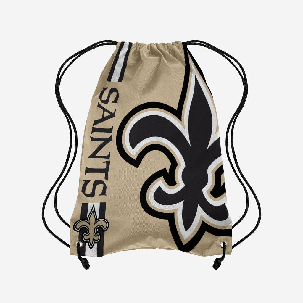 New Orleans Saints Gold Alternate Color Big Logo Drawstring Backpack FOCO - FOCO.com