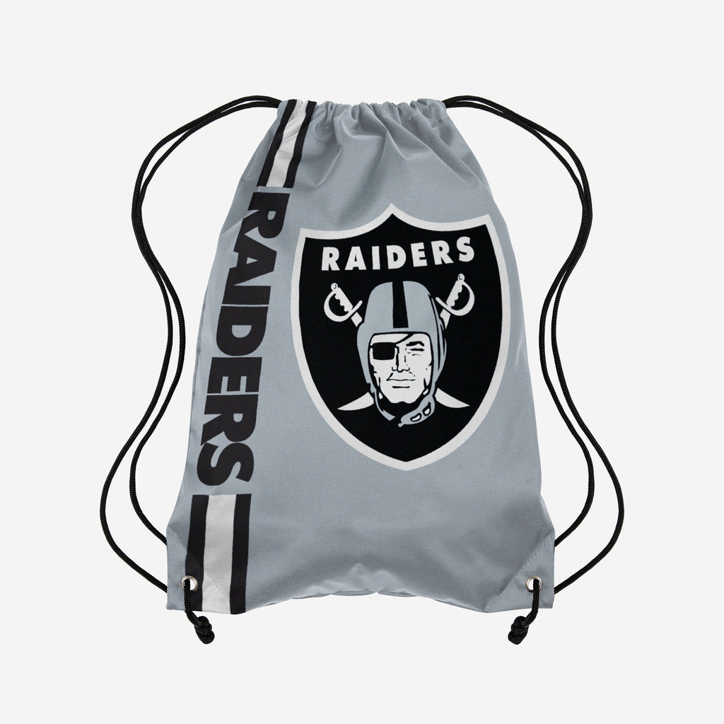 Las Vegas Raiders Gray Alternate Color Big Logo Drawstring Backpack FOCO - FOCO.com