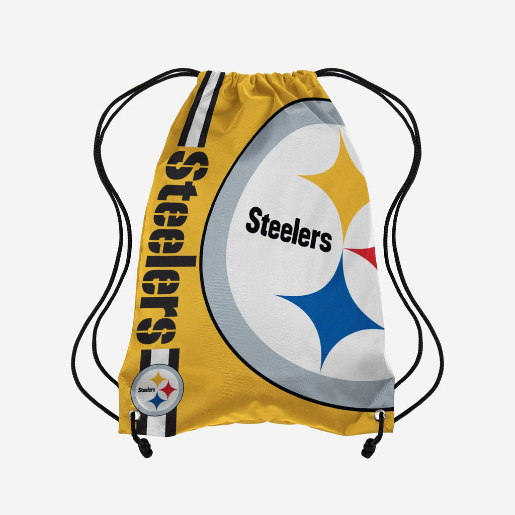 Pittsburgh Steelers Yellow Alternate Color Big Logo Drawstring Backpack FOCO - FOCO.com