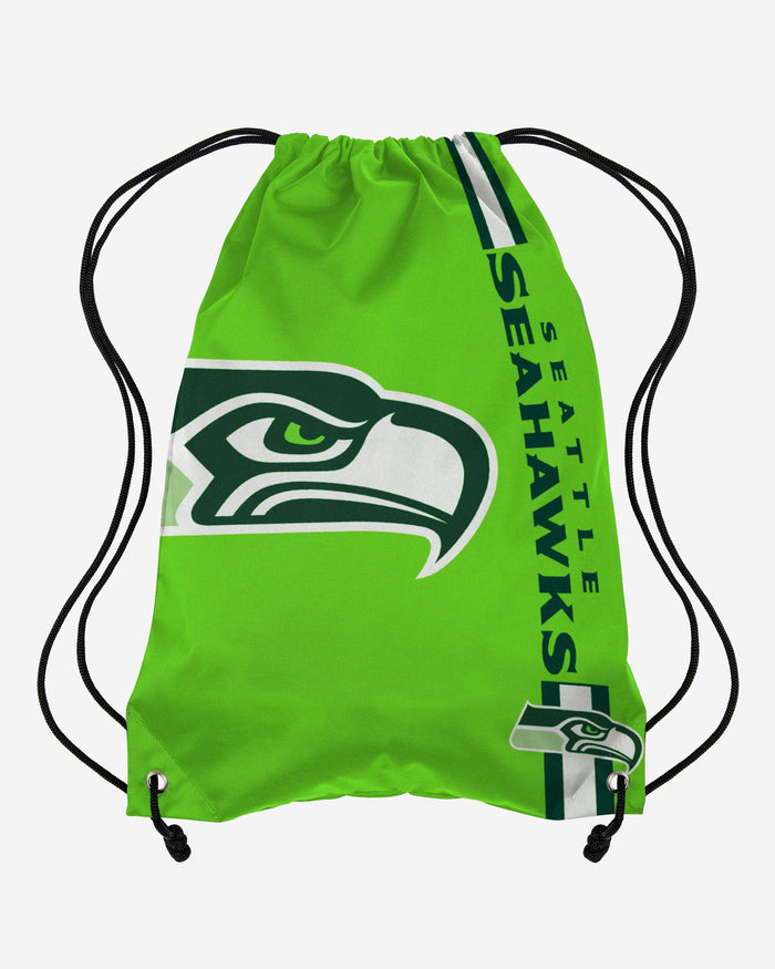 Seattle Seahawks Green Alternate Color Big Logo Drawstring Backpack FOCO - FOCO.com