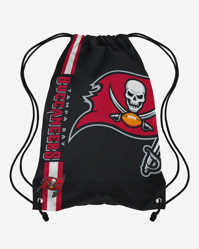 Tampa Bay Buccaneers Black Alternate Color Big Logo Drawstring Backpack FOCO - FOCO.com