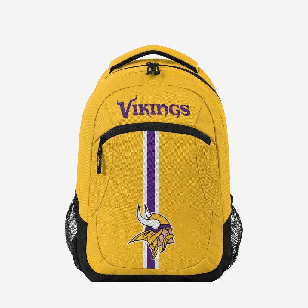 Minnesota Vikings Yellow Alternate Color Action Backpack FOCO - FOCO.com