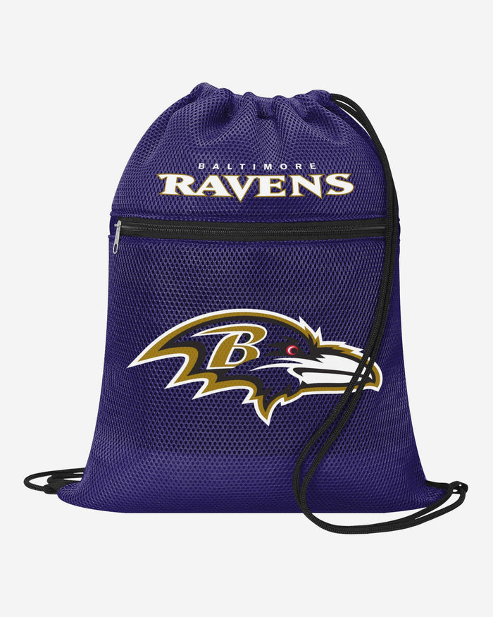 Baltimore Ravens Mesh Pocket Drawstring Backpack FOCO - FOCO.com