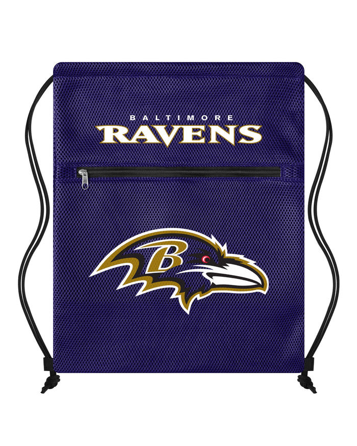 Baltimore Ravens Mesh Pocket Drawstring Backpack FOCO - FOCO.com