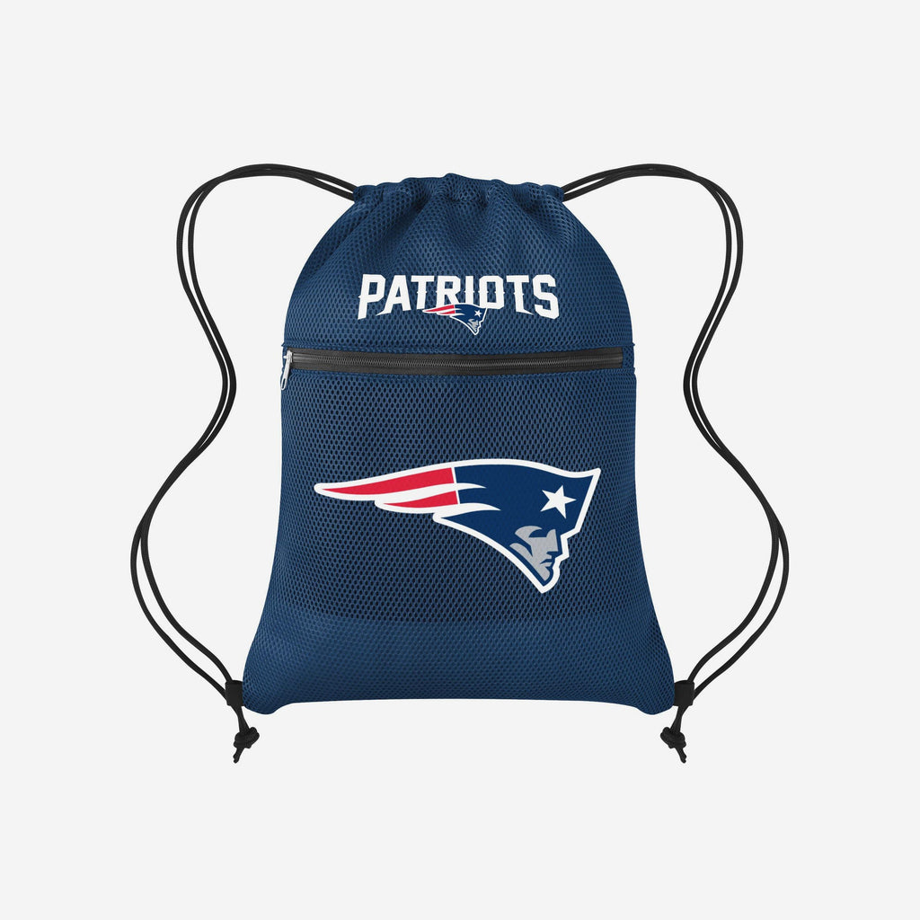 New England Patriots Mesh Pocket Drawstring Backpack FOCO - FOCO.com