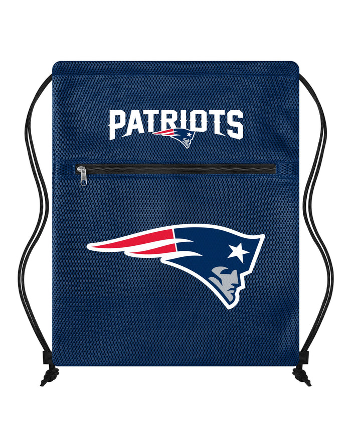 New England Patriots Mesh Pocket Drawstring Backpack FOCO - FOCO.com