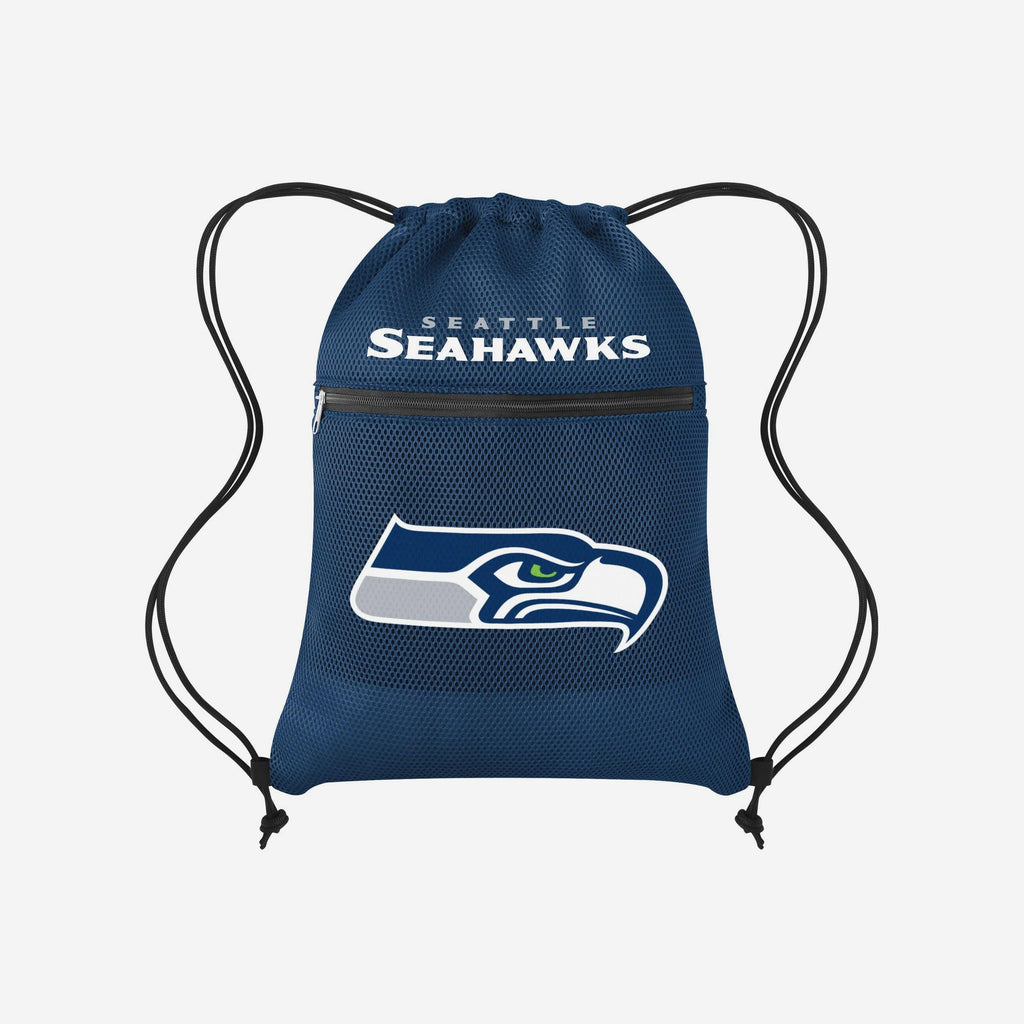 Seattle Seahawks Mesh Pocket Drawstring Backpack FOCO - FOCO.com