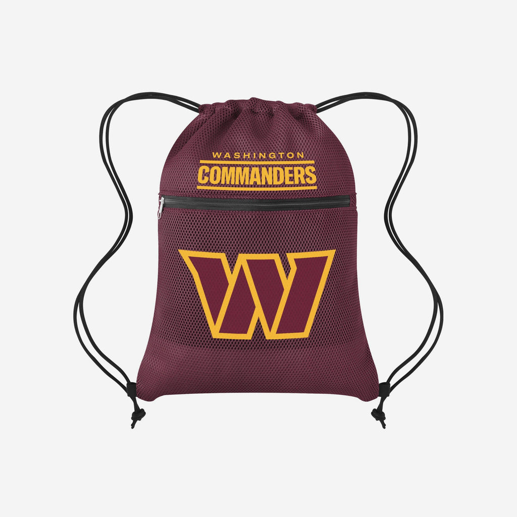 Washington Commanders Mesh Pocket Drawstring Backpack FOCO - FOCO.com