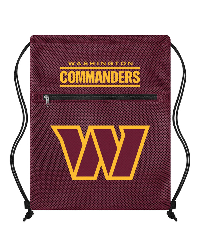 Washington Commanders Mesh Pocket Drawstring Backpack FOCO - FOCO.com