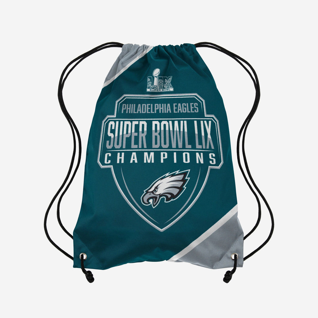 Philadelphia Eagles Super Bowl LIX Champions Team Color Drawstring Backpack FOCO - FOCO.com