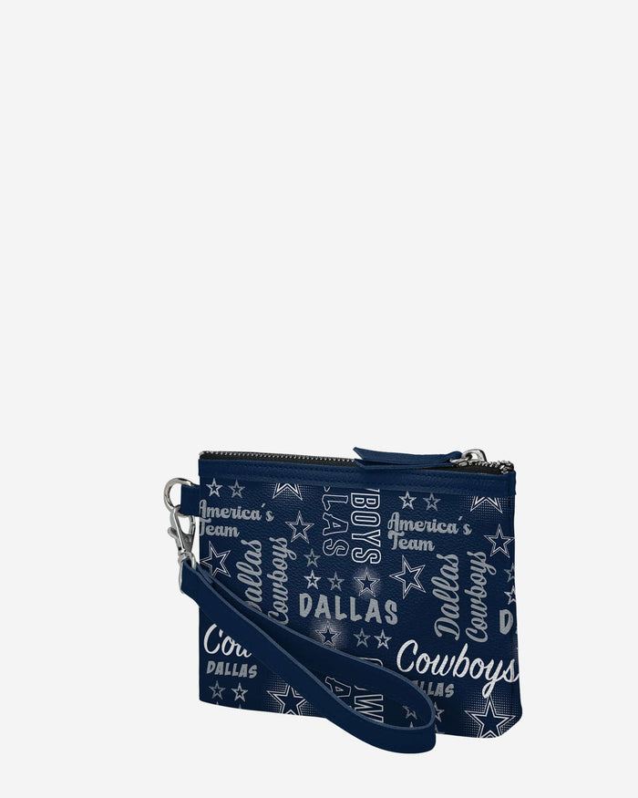 Dallas Cowboys Spirited Style Printed Collection Repeat Logo Wristlet FOCO - FOCO.com