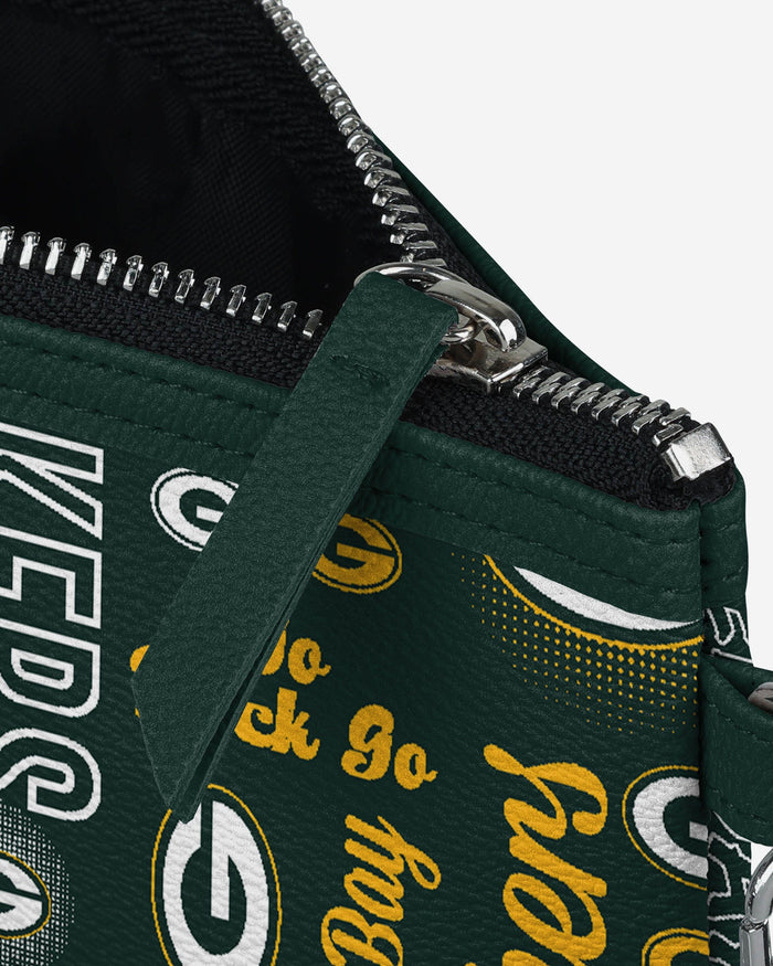 Green Bay Packers Spirited Style Printed Collection Repeat Logo Wristlet FOCO - FOCO.com