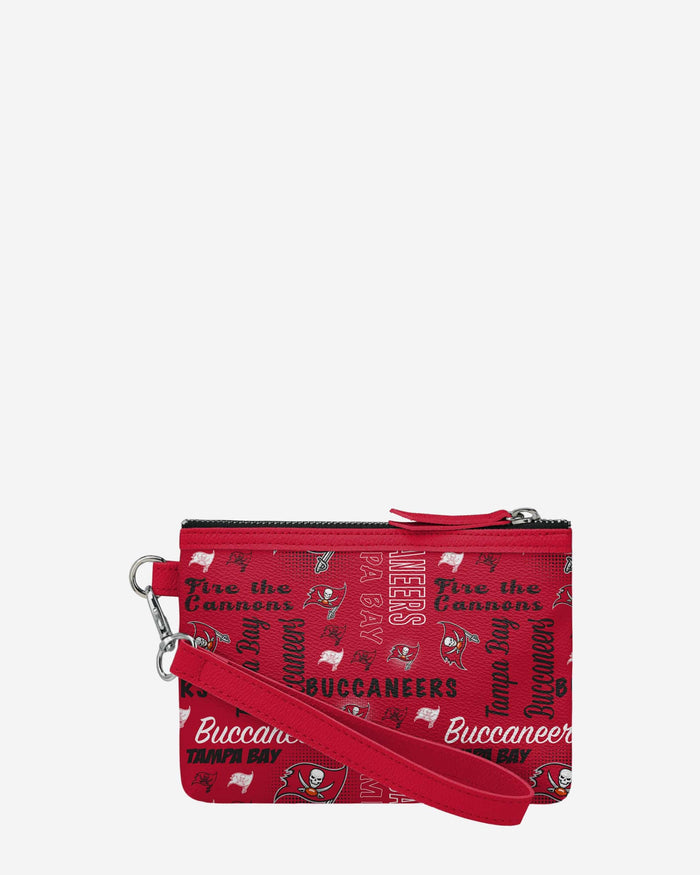 Tampa Bay Buccaneers Spirited Style Printed Collection Repeat Logo Wristlet FOCO - FOCO.com