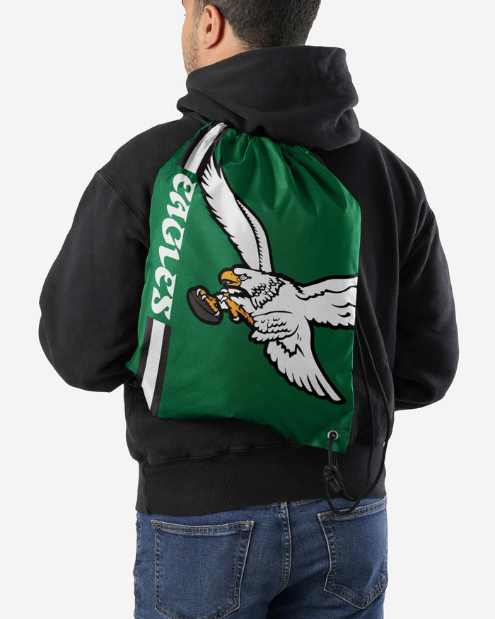 Philadelphia Eagles Retro Kelly Green Big Logo Drawstring Backpack FOCO - FOCO.com