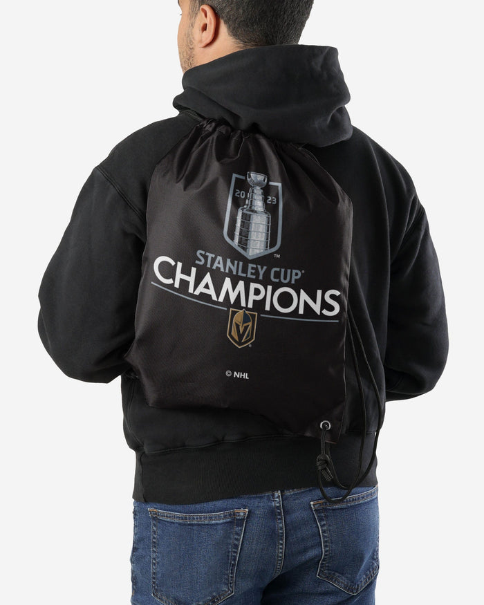 Vegas Golden Knights 2023 Stanley Cup Champions Logo Drawstring Backpack FOCO - FOCO.com