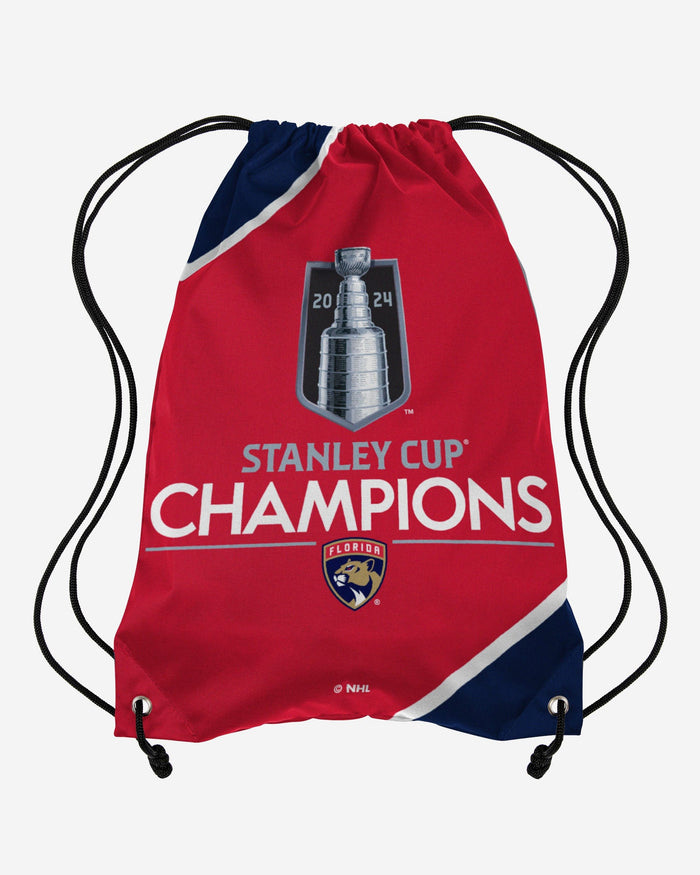Florida Panthers 2024 Stanley Cup Champions Drawstring Backpack FOCO - FOCO.com