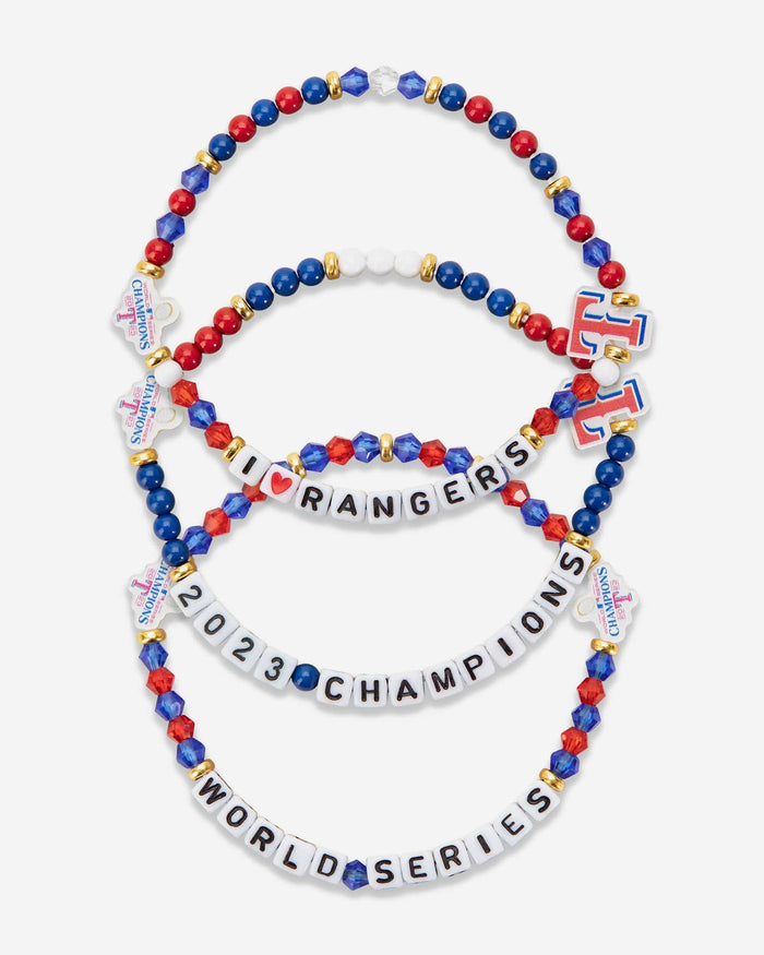 Texas Rangers 2023 World Series Champions 3 Pack Friendship Bracelet FOCO - FOCO.com