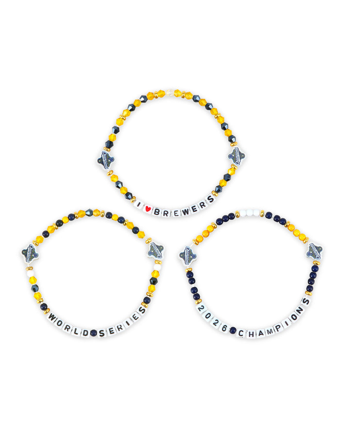 Milwaukee Brewers 2026 World Series Champions 3 Pack Friendship Bracelet FOCO - FOCO.com
