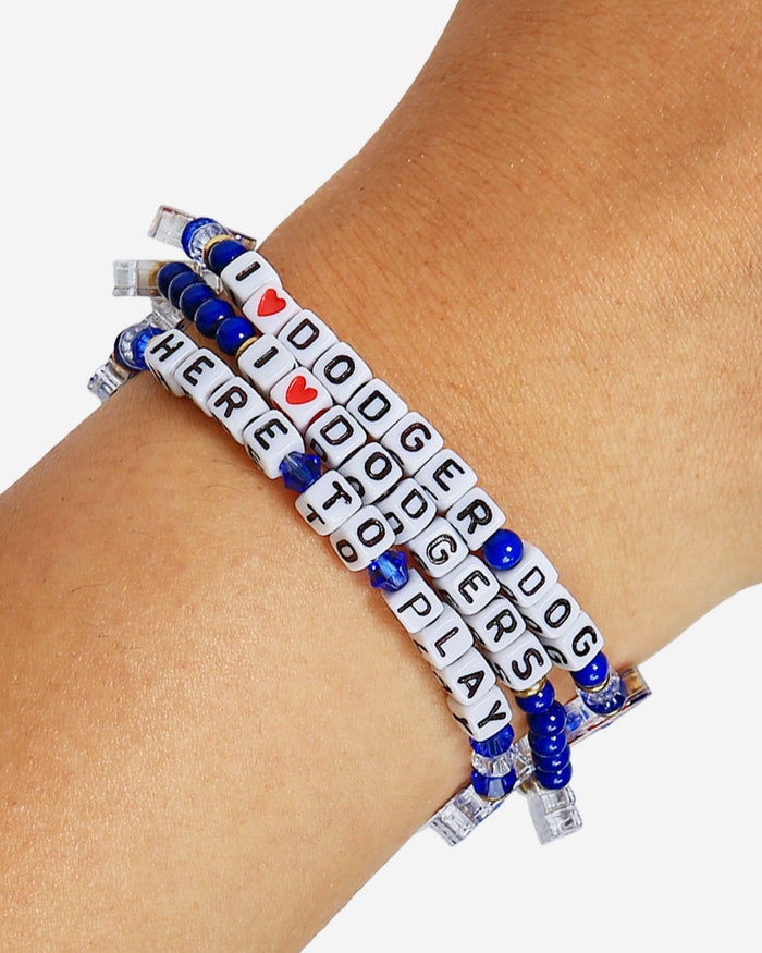 Los Angeles Dodgers 3 Pack Friendship Bracelet FOCO - FOCO.com