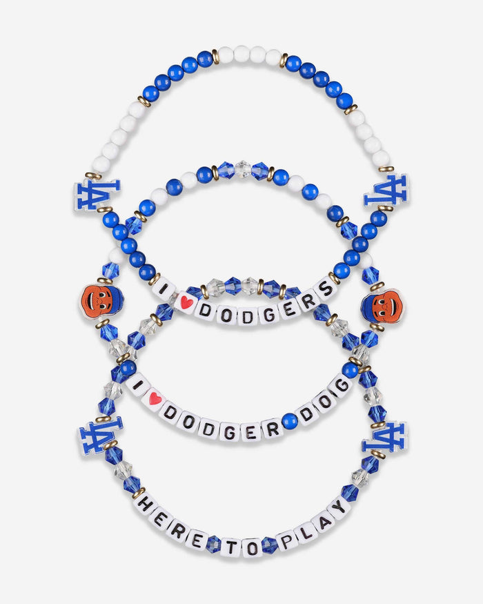 Los Angeles Dodgers 3 Pack Friendship Bracelet FOCO - FOCO.com