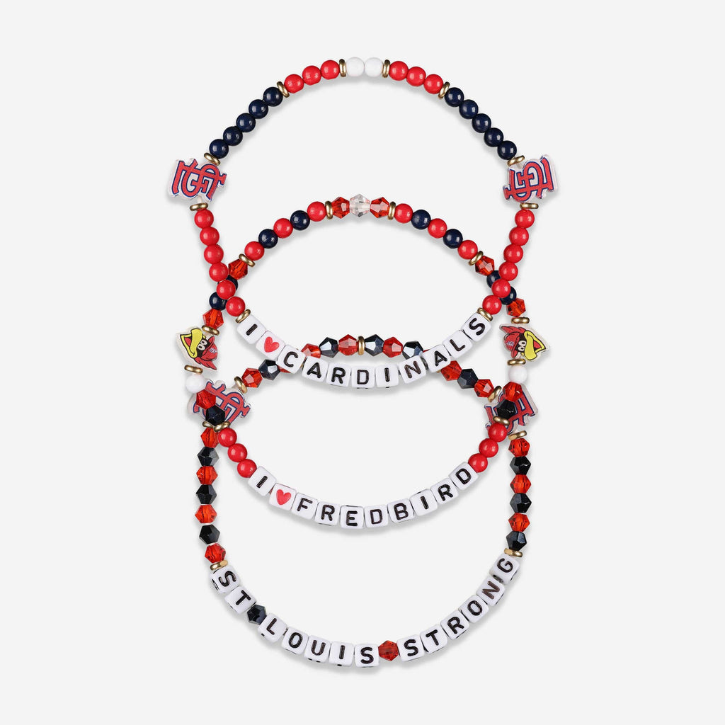 St Louis Cardinals 3 Pack Friendship Bracelet FOCO - FOCO.com