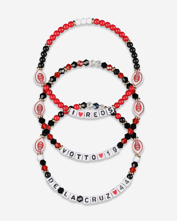 Joey Votto & Elly De La Cruz Cincinnati Reds 3 Pack Player Friendship Bracelet FOCO - FOCO.com