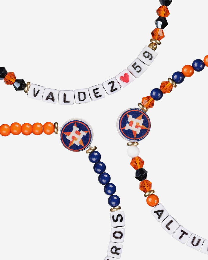 Jose Altuve & Framber Valdez Houston Astros 3 Pack Player Friendship Bracelet FOCO - FOCO.com