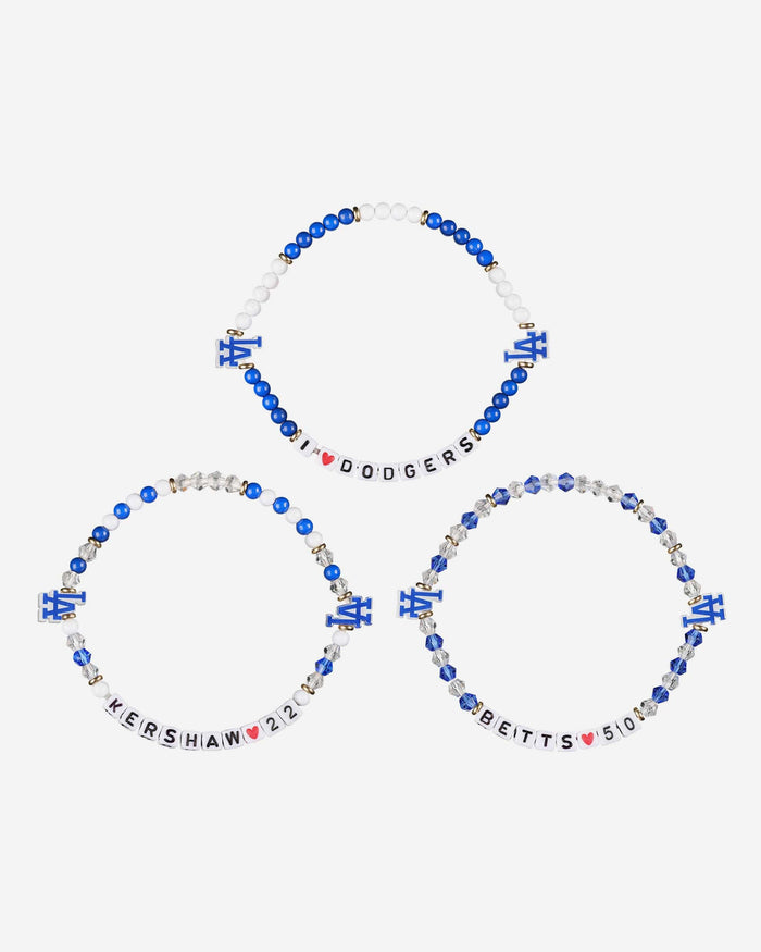 Clayton Kershaw & Mookie Betts Los Angeles Dodgers 3 Pack Player Friendship Bracelet FOCO - FOCO.com