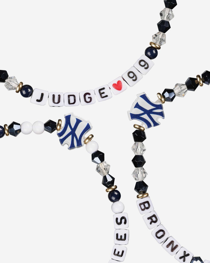 Aaron Judge New York Yankees 3 Pack Player Friendship Bracelet FOCO - FOCO.com