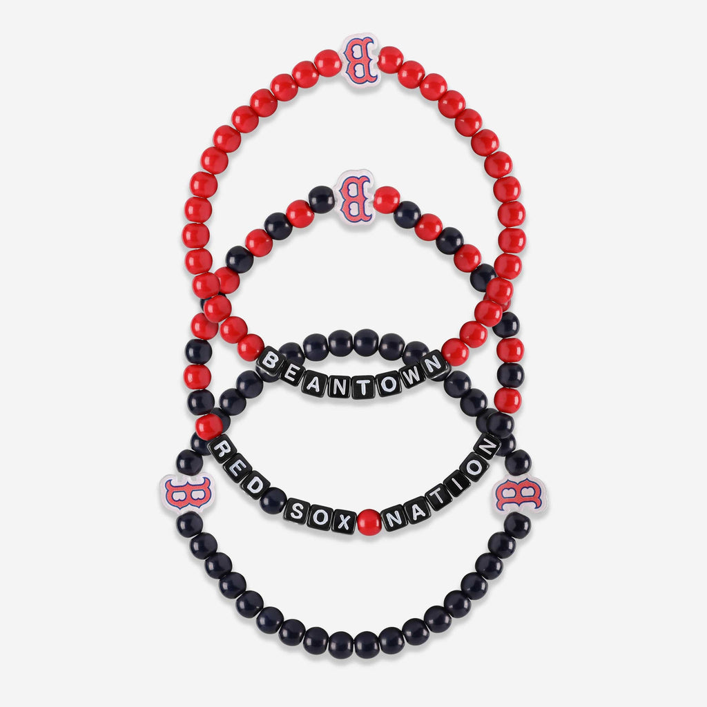 Boston Red Sox 3 Pack Beaded Friendship Bracelet FOCO - FOCO.com