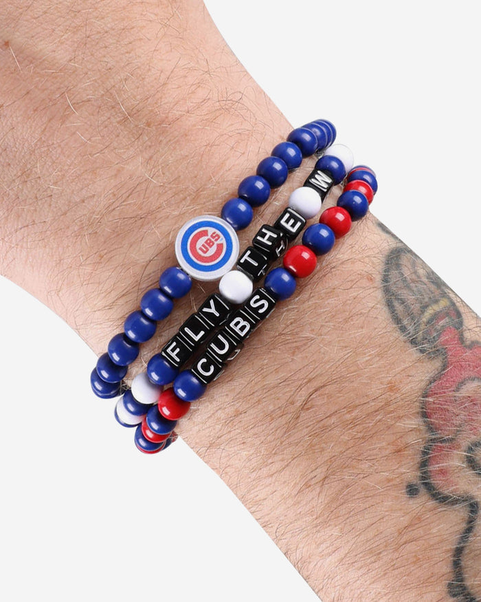 Chicago Cubs 3 Pack Beaded Friendship Bracelet FOCO - FOCO.com