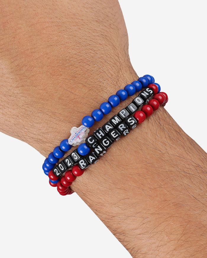 Texas Rangers 2023 World Series Champions 3 Pack Beaded Friendship Bracelet FOCO - FOCO.com