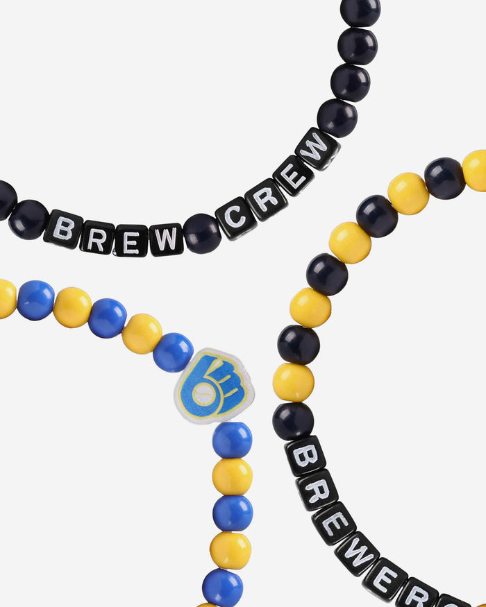 Milwaukee Brewers 3 Pack Beaded Friendship Bracelet FOCO - FOCO.com