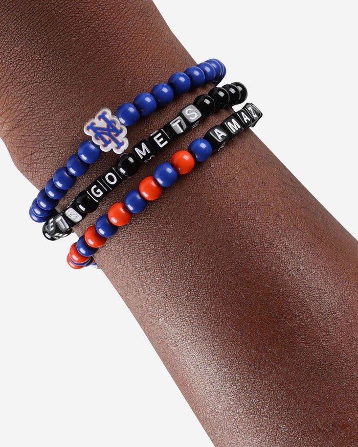 New York Mets 3 Pack Beaded Friendship Bracelet FOCO - FOCO.com