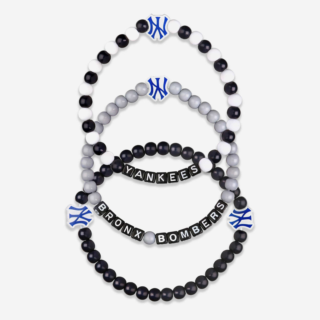 New York Yankees 3 Pack Beaded Friendship Bracelet FOCO - FOCO.com