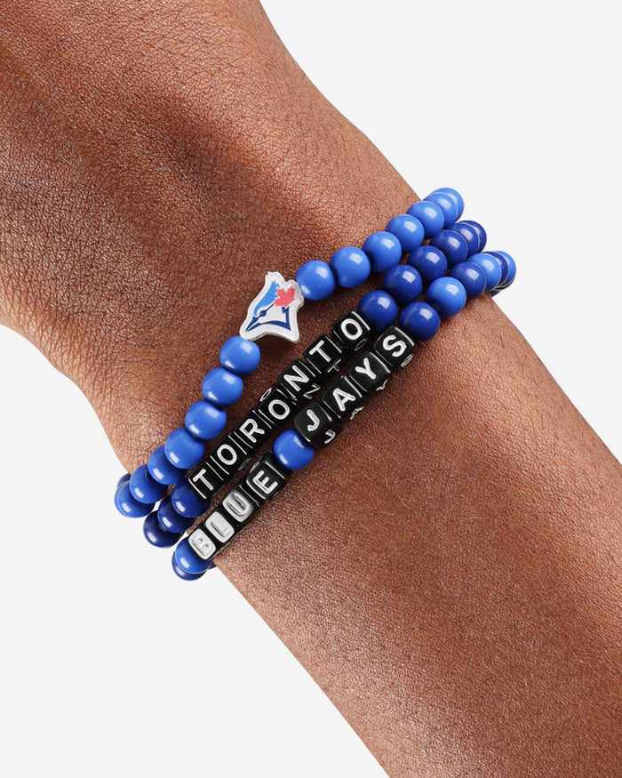 Toronto Blue Jays 3 Pack Beaded Friendship Bracelet FOCO - FOCO.com
