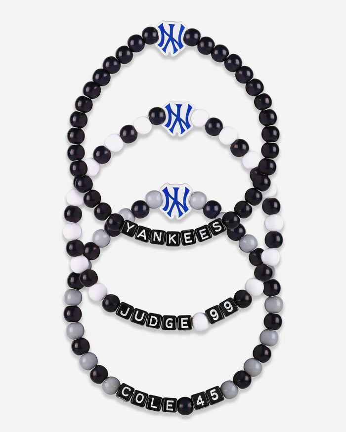 Aaron Judge & Gerrit Cole New York Yankees 3 Pack Player Beaded Friendship Bracelet FOCO - FOCO.com