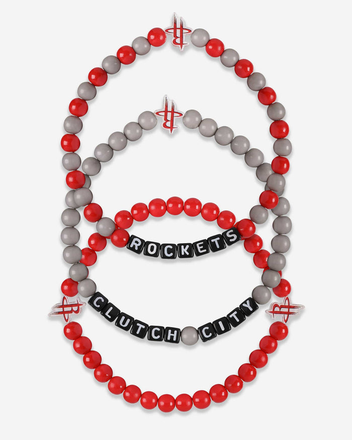 Houston Rockets 3 Pack Beaded Friendship Bracelet FOCO - FOCO.com