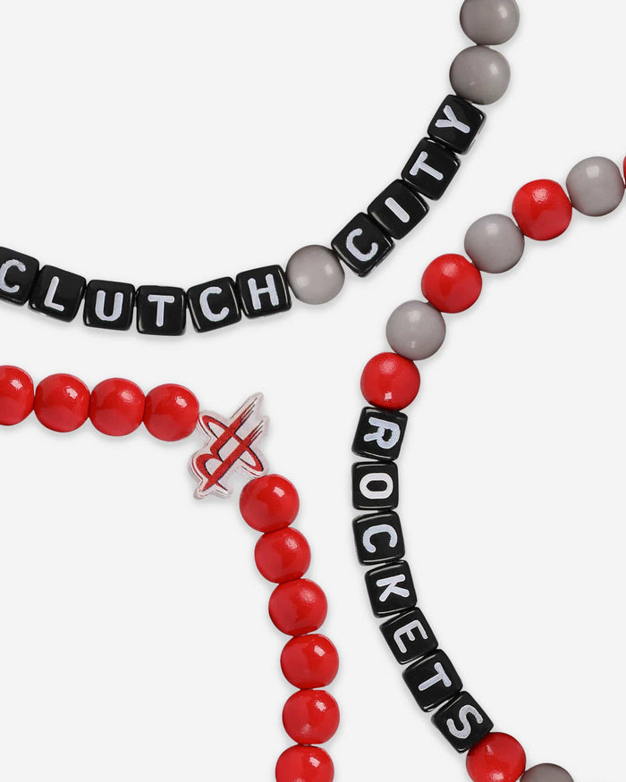 Houston Rockets 3 Pack Beaded Friendship Bracelet FOCO - FOCO.com