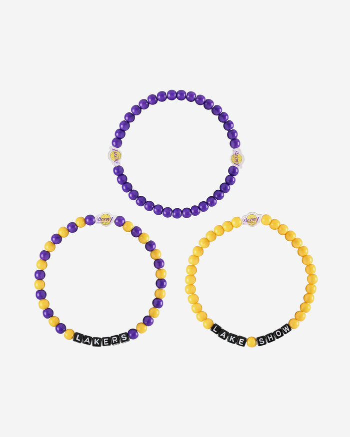 Los Angeles Lakers 3 Pack Beaded Friendship Bracelet FOCO - FOCO.com