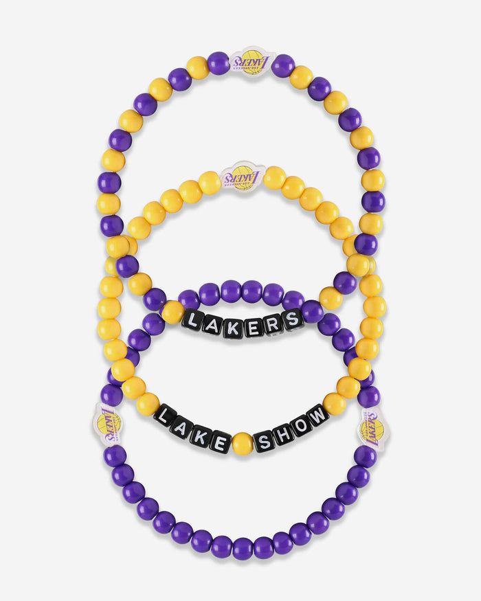 Los Angeles Lakers 3 Pack Beaded Friendship Bracelet FOCO - FOCO.com