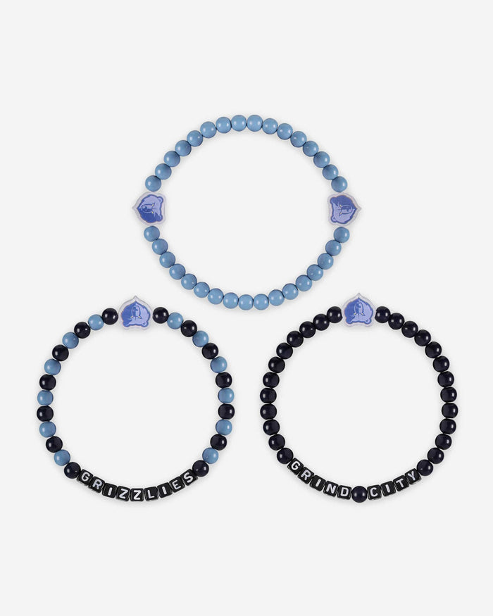 Memphis Grizzlies 3 Pack Beaded Friendship Bracelet FOCO - FOCO.com