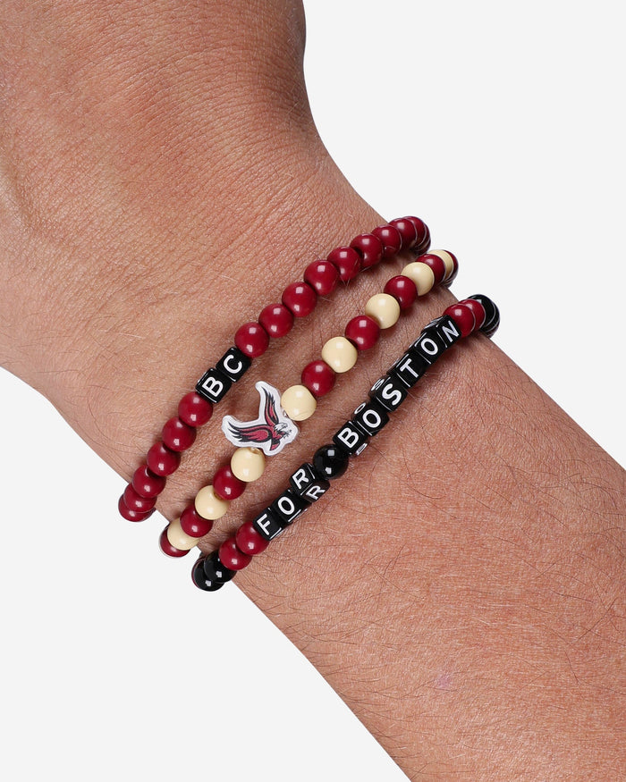 Boston College Eagles 3 Pack Beaded Friendship Bracelet FOCO - FOCO.com