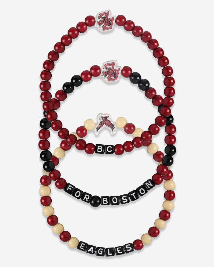 Boston College Eagles 3 Pack Beaded Friendship Bracelet FOCO - FOCO.com