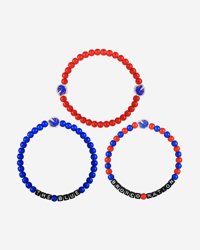 Boise State Broncos 3 Pack Beaded Friendship Bracelet FOCO - FOCO.com