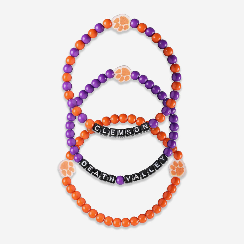 Clemson Tigers 3 Pack Beaded Friendship Bracelet FOCO - FOCO.com