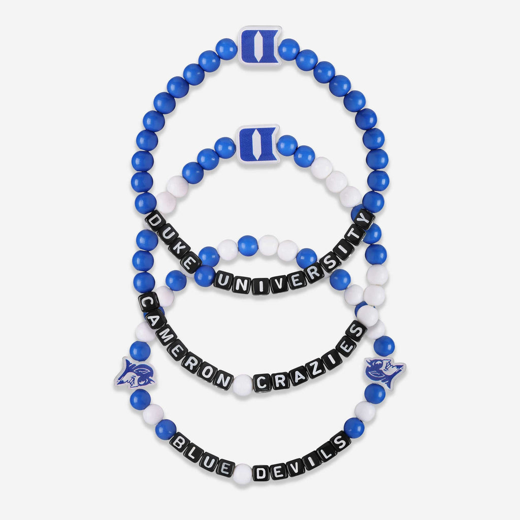 Duke Blue Devils 3 Pack Beaded Friendship Bracelet FOCO - FOCO.com