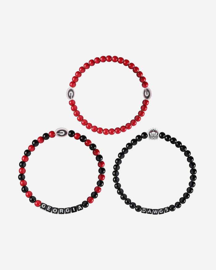 Georgia Bulldogs 3 Pack Beaded Friendship Bracelet FOCO - FOCO.com